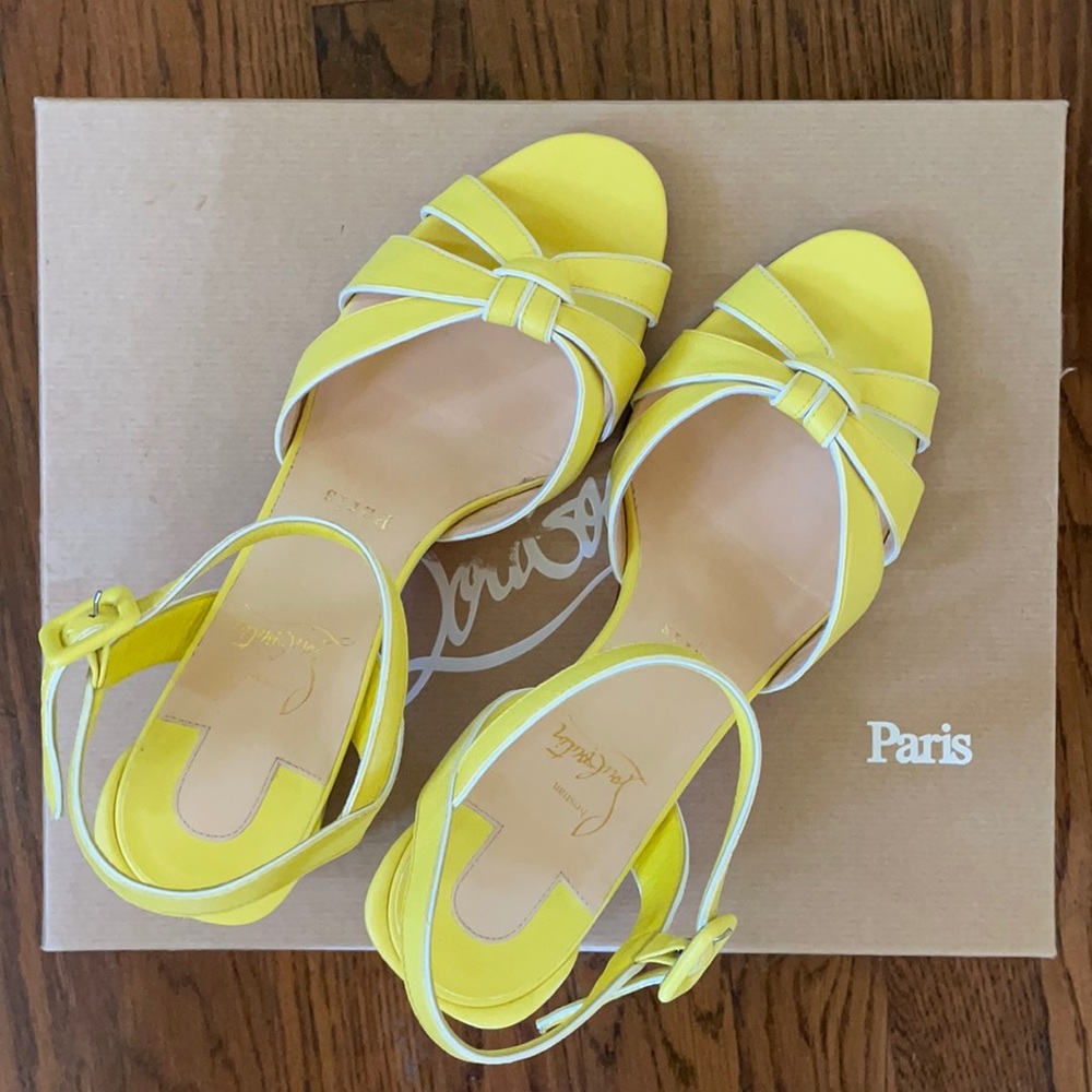 CHRISTIAN LOUBOUTIN ANJALILI 55 LEATHER SANDAL NEW in the BOX